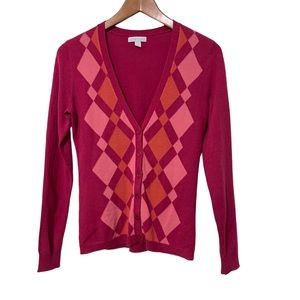 New York & Co Womens Argyle Sweater Size S